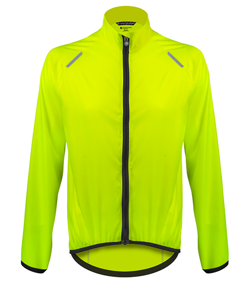 TALL Men's Windbreaker Jacket - High Visibility Yellow is Made in USA