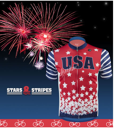 stars and stripes cycling jersey